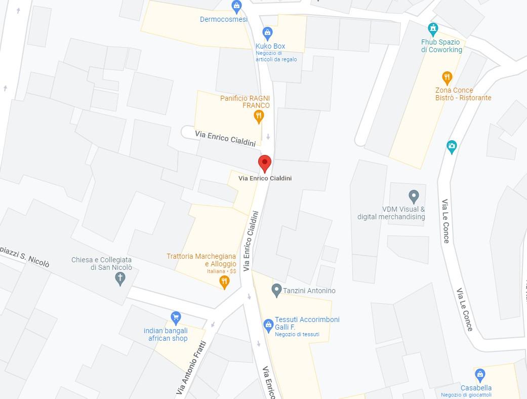 planimetria DUE LOCALI MAGAZZINO ALL'ASTA IN VIA CIALDINI, FABRIANO (AN) - 1