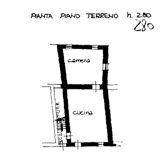 planimetria CASA SINGOLA CON TERRENO ALL'ASTA IN VIA GIUSEPPE BELMONDO, SCALENGHE (TO) - 1