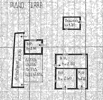 planimetria CASA SINGOLA ACCESSORIATA CON TERRENO ALL'ASTA IN VIA GARIBALDI A VESCOVANA (PD) - 1