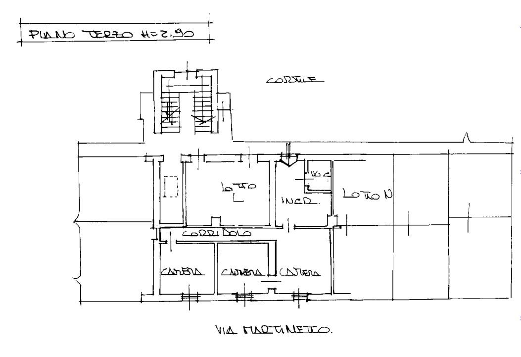 planimetria APPARTAMENTO CON CANTINA ALLL'ASTA IN VIA MARTINETTO, TORINO (TO) - 1