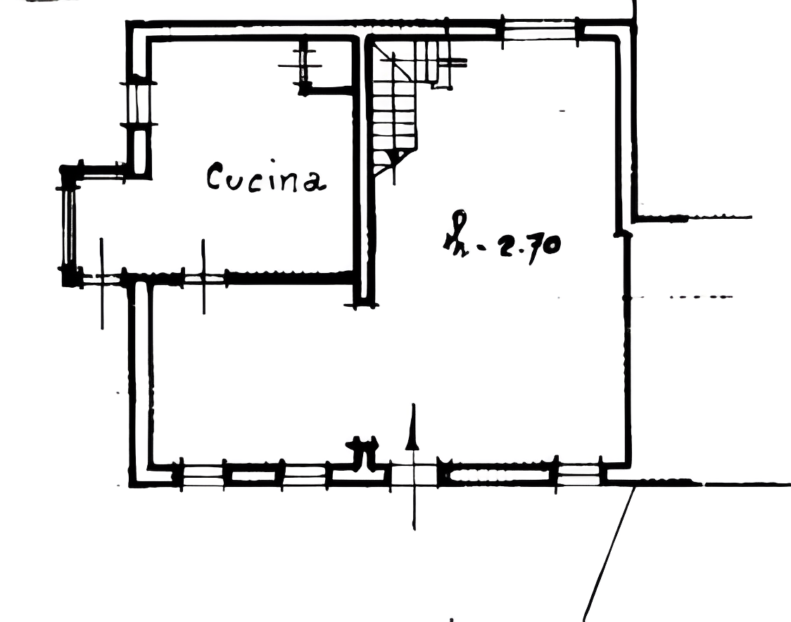 planimetria CASA ALL'ASTA CON TERRENO AGRICOLO IN LOCALITÀ RICCAGIOIA PIEVE DEL CAIRO (PV) - 1