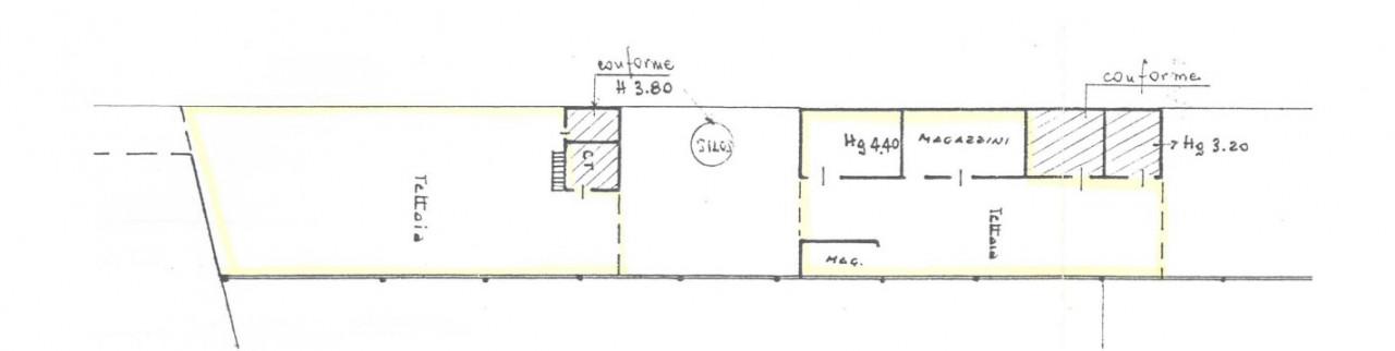 planimetria AMPIO CAPANNONE ALL'ASTA IN VIA MICHELANGELO, FRAZIONE PALAZZO, ASSISI (PG) - 1