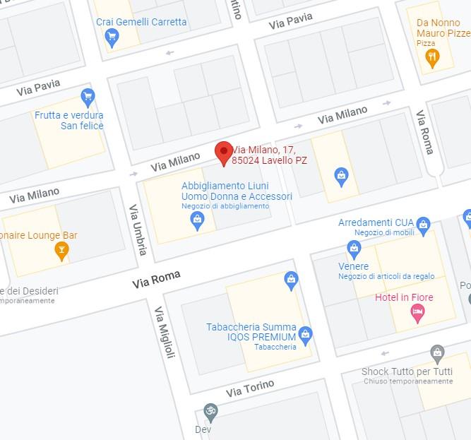 planimetria LOCALE DEPOSITO ALL'ASTA AD ANGOLO CON VIA MILANO, LAVELLO (PZ) - 1