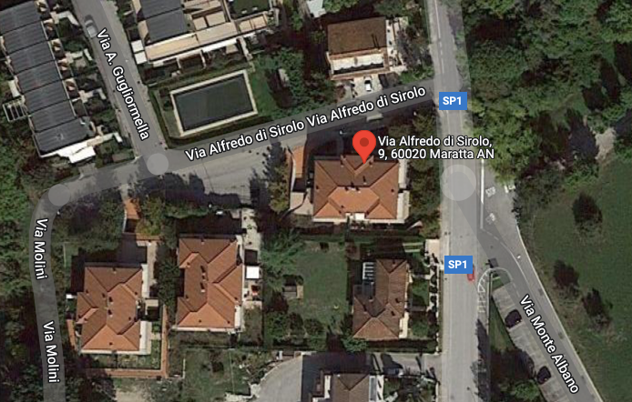 planimetria TRILOCALE ALL'ASTA SU DUE LIVELLI CON BOX IN VIA ALFREDO DA SIROLO, SIROLO (AN) - 1