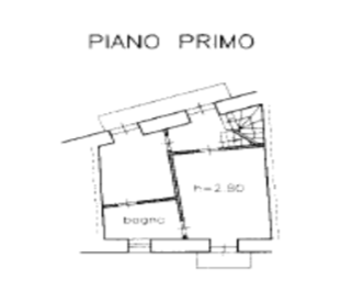 planimetria CASA SINGOLA DA RISTRUTTURARE ALL'ASTA IN VIA ROMA, MONTEROSSO ALMO (RG) - 1