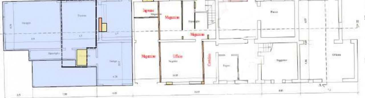 planimetria ABITAZIONE, MAGAZZINI, TERRENI, GARAGE ALL'ASTA IN VIA RONEGO, ORGIANO (VI) - 1