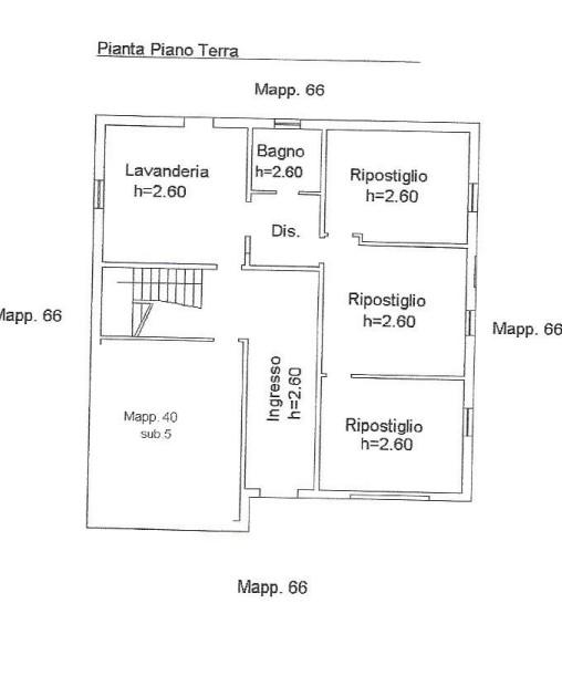 planimetria VILLA ACCESSORIATA ALL'ASTA IN VIA TORRE, COPPARO (FE) - 1