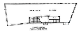 planimetria LOCALE COMMERCIALE ALL'ASTA IN VICOLO CORBO A BIVONA (AG) - 1
