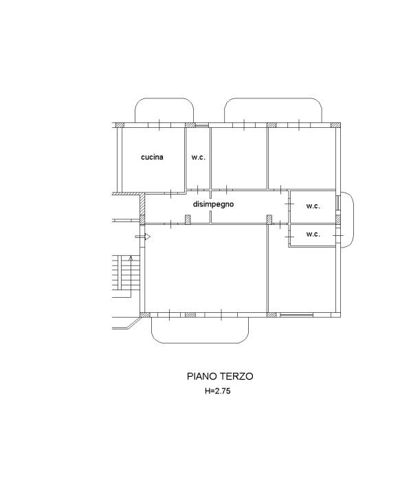 planimetria AMPIO APPARTAMENTO ALL'ASTA IN VIA SAN MARCO, CASSINO (FR) - 1