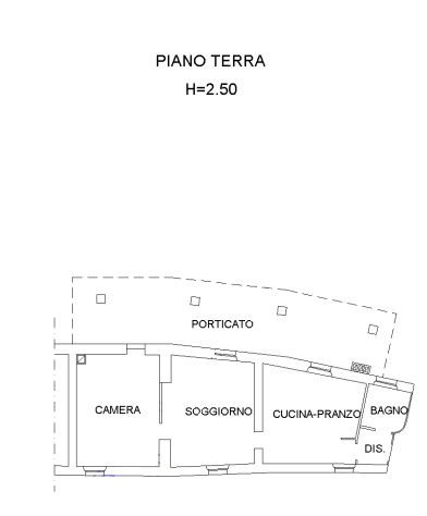 planimetria AMPIO BILOCALE ALL'ASTA IN PIAZZA DELLA VITTORIA A PREMARIACCO (UD) - 1