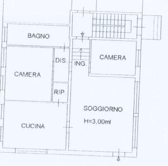 planimetria AMPIO TRILOCALE ALL'ASTA IN VIA DON FRANCESCO MAZZOCCHI, CASTEL SAN GIOVANNI (PC) - 1