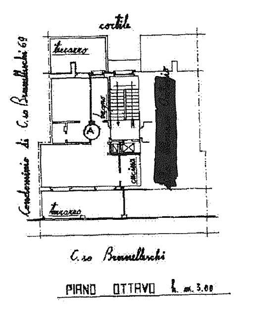 planimetria APPARTAMENTO ACCESSORIATO ALL'ASTA IN CORSO FILIPPO BRUNELLESCHI, TORINO (TO) - 1