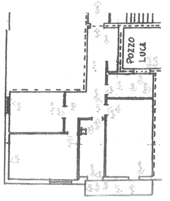 planimetria TRILOCALE ALL'ASTA CON BALCONE E BOX IN VIA PIETRO BERTOLINI, TREVISO (TV) - 1