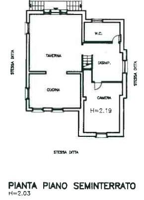 planimetria CASA INDIPENDENTE ALL'ASTA IN LOCALITÀ ARZENO, NE (GE) - 1