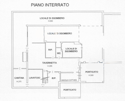 planimetria VILLA MULTI-ACCESSORIATA ALL'ASTA IN VIA LUIGI SPANDRE AD ASTI (AT) - 1