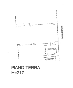 planimetria BILOCALE ACCESSORIATO ALL'ASTA ALL'ASTA IN VIA VOLTURNO A MIRANDOLA (MO) - 1