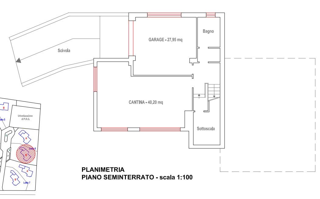 planimetria VILLA UNIFAMILIARE DA ULTIMARE ALL'ASTA IN VIA DUSMET, CALTAGIRONE (CT) - 1