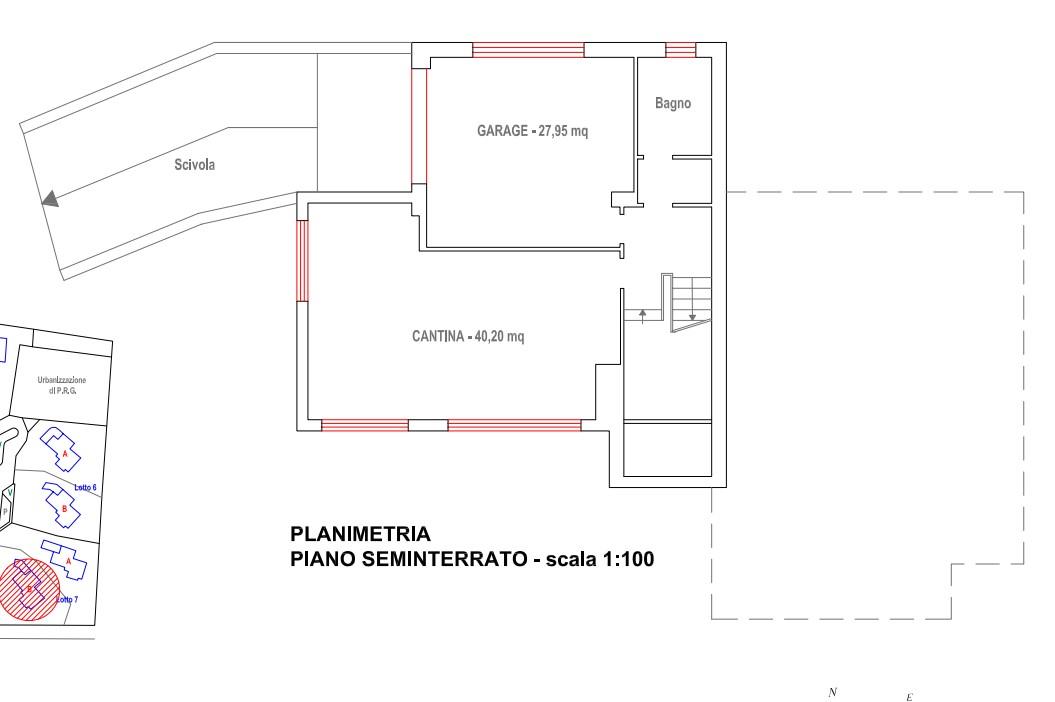 planimetria VILLA UNIFAMILIARE DA ULTIMARE ALL'ASTA IN VIA DUSMET, CALTAGIRONE (CT) - 1