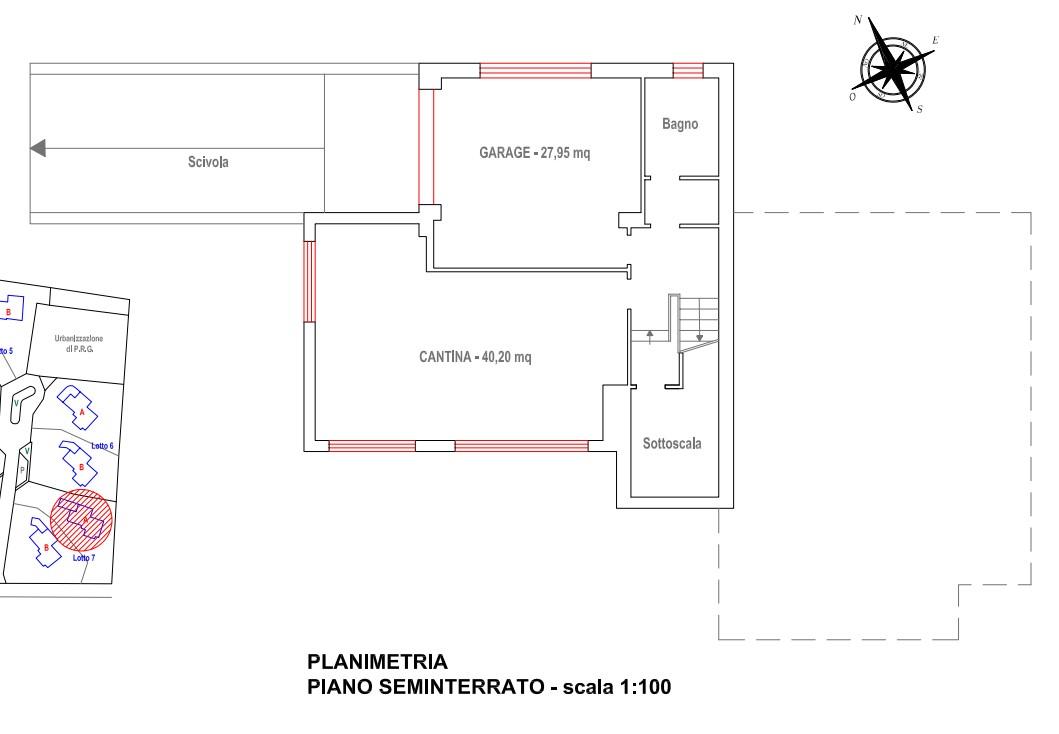 planimetria VILLA UNIFAMILIARE DA ULTIMARE ALL'ASTA IN VIA DUSMET, CALTAGIRONE (CT) - 1
