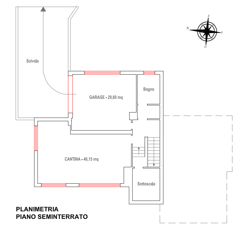 planimetria AMPIO VILLINO UNIFAMILIARE DA ULTIMARE ALL'ASTA IN VIA DEL MAZZONE A CALTAGIRONE (CT) - 1