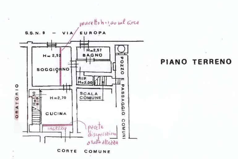 planimetria CASA INDIPENDENTE ALL'ASTA SITA IN VIA EUROPA 39/D IN FIORENZUOLA D'ARDA, 29017 (PC) - 1
