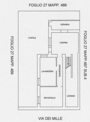 planimetria LASTRICO SOLARE ALL'ASTA IN VIA DON SINI, TRINITÀ D'AGULTU (SS) - 1