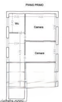 planimetria CASA SINGOLA IN VENDITA ALL'ASTA IN VIA GASTONE RAZZAGUTA, LIVORNO (LI) - 1