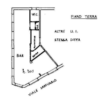 planimetria LOCALE COMMERCIALE CON CANTINA ALL'ASTA IN VIALE SANTUARIO A VALENZA (AL) - 1