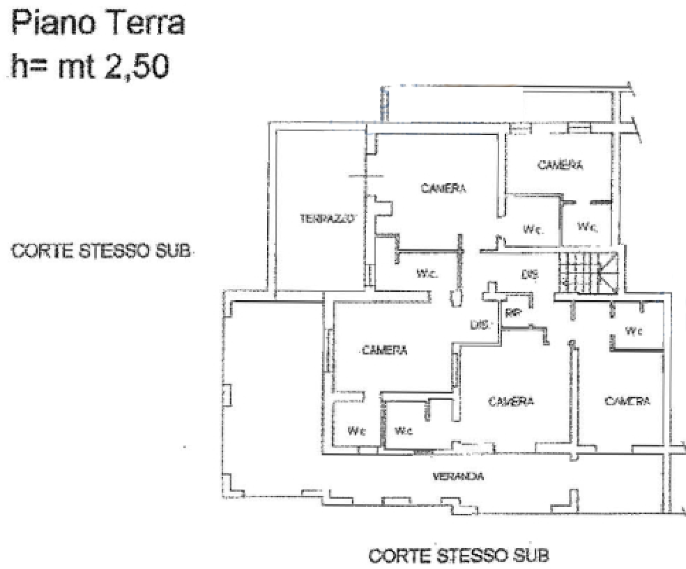 planimetria VILLA ALL'ASTA MULTIACCESSORIATA CON GIARDINO E PISCINA IN VIA GRECALE, OLBIA (SS) - 1