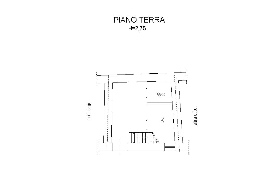 planimetria CASA SINGOLA ALL'ASTA IN VICOLO III DI VIA CESARO N. 3, CASTELPAGANO (BN) - 1