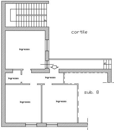 planimetria TRILOCALE CON ACCESSORI ALL'ASTA IN VIA SICILIA, AFRAGOLA (NA) - 1