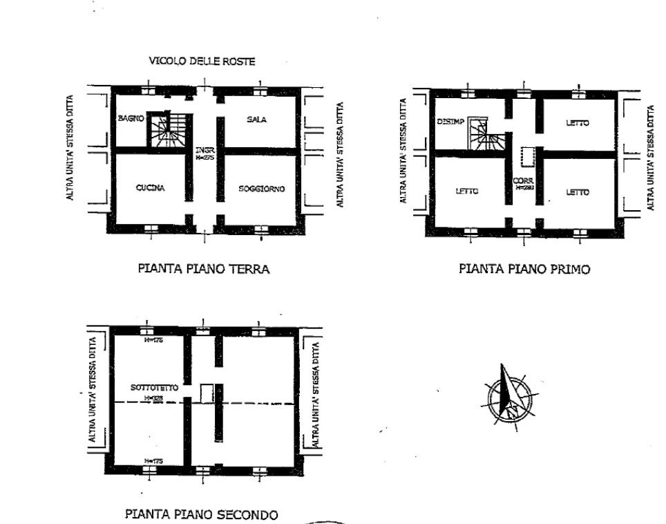 planimetria COMPENDIO DA RISTRUTTURARE ALL'ASTA IN VIA DELLE ROSTE, TORRE DE PICENARDI (CR) - 1