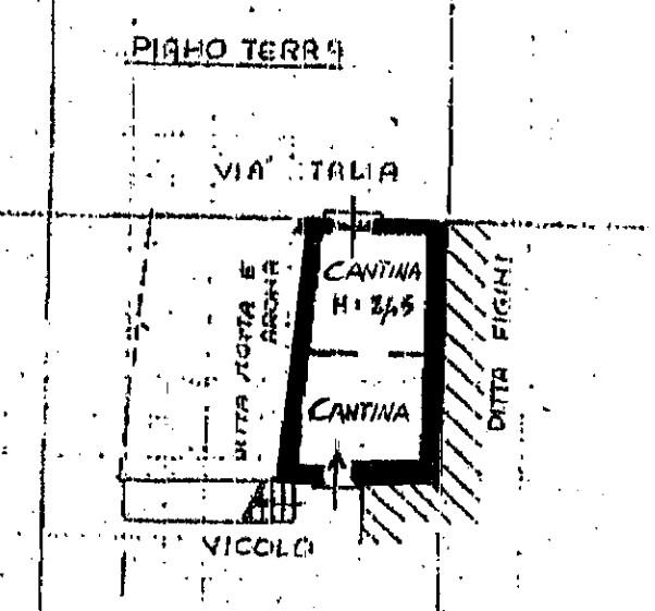 planimetria ABITAZIONE SU TRE LIVELLI ALL'ASTA IN PIAZZA SAN LORENZO, VIGNOLE BORBERA (AL) - 1