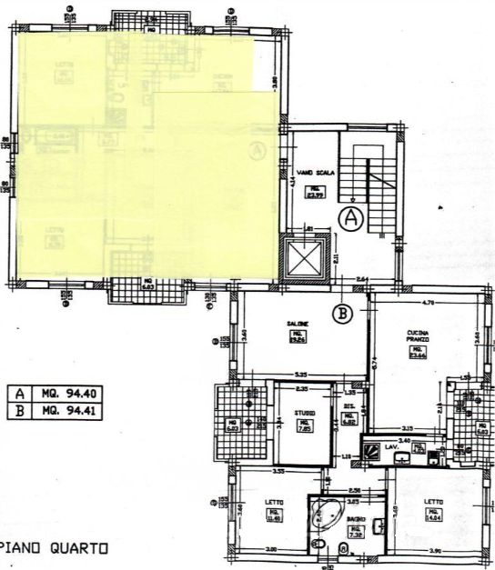 planimetria AMPIO APPARTAMENTO ALL'ASTA IN VIA MICHELANGELO BUONARROTI, CALTANISSETTA (CL) - 1