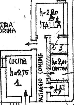 planimetria ABITAZIONE SU DUE LIVELLI DA RISTRUTTURARE ALL'ASTA IN VIA USELLINI, CASALZUIGNO (VA) - 1