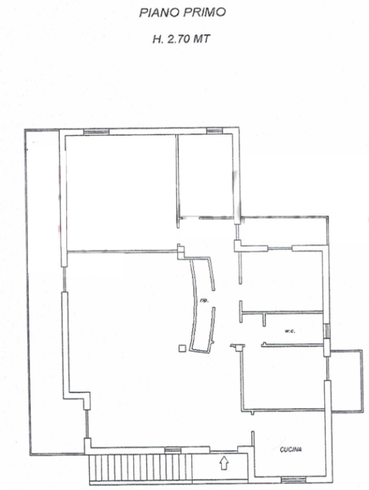 planimetria VILLETTA ALL'ASTA CON ACCESSORI IN CONTRADA DIFENSUOLA, MONTENERO DI BISACCIA (CB) - 1