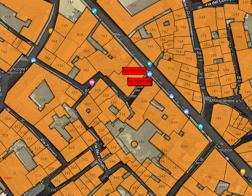planimetria LOCALE AD USO NEGOZIO ALL'ASTA IN VIA CAVOUR A VITERBO (VT) - 1
