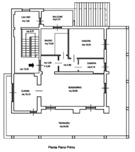planimetria VILLA ALL'ASTA SU 3 LIVELLI MULTIACCESSORIATA CON GARAGE IN VIA TEVOLA, VELLETRI (RM) - 1