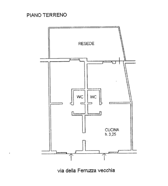 planimetria TRILOCALE ALL'ASTA IN VIA DELLA FERRUZZA VECCHIA, FUCECCHIO (FI) - 1