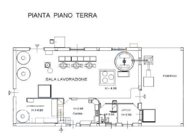 planimetria OPIFICIO ARTIGIANALE ALL'ASTA IN VIA OSCARINO DI BIASE, FRISA (CH) - 1