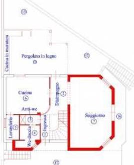 planimetria VILLA ALL'ASTA CON PARCHEGGIO IN CONTRADA PIANA CALZATA, CAMPOFELICE ROCCELLA (PA) - 1