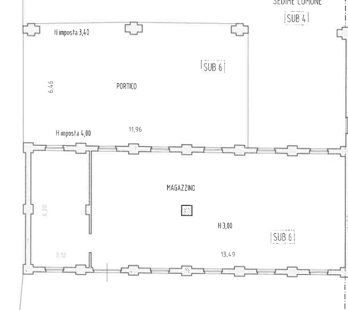 planimetria MAGAZZINO E LOCALE DI DEPOSITO SITI IN VIA BISSATI, FELIZZANO (AL) - 1
