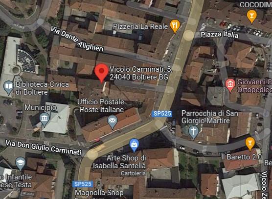 planimetria AUTORIMESSA ALL'ASTA IN VICOLO CARMINATI, BOLTIERE (BG) - 1