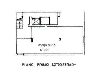 planimetria NEGOZIO E MAGAZZINO ALL'ASTA IN VIALE LUIGI CADORNA, MONTECATINI TERME (PT) - 1