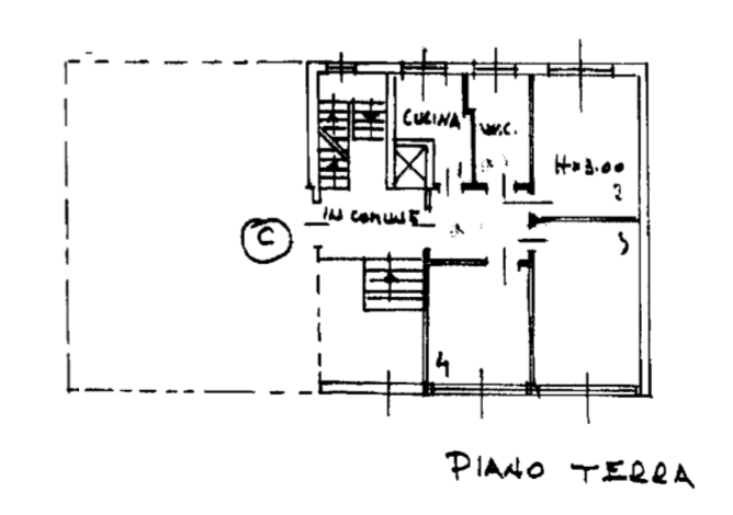 planimetria TRILOCALE ALL’ASTA CON CANTINA E BOX IN VIA MANZONI, VENEGONO INFERIORE (VA) - 1