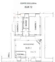 planimetria TRILOCALE CON ACCESSORI ALL'ASTA IN VIA STAZIONE, TAGLIACOZZO (AQ) - 1