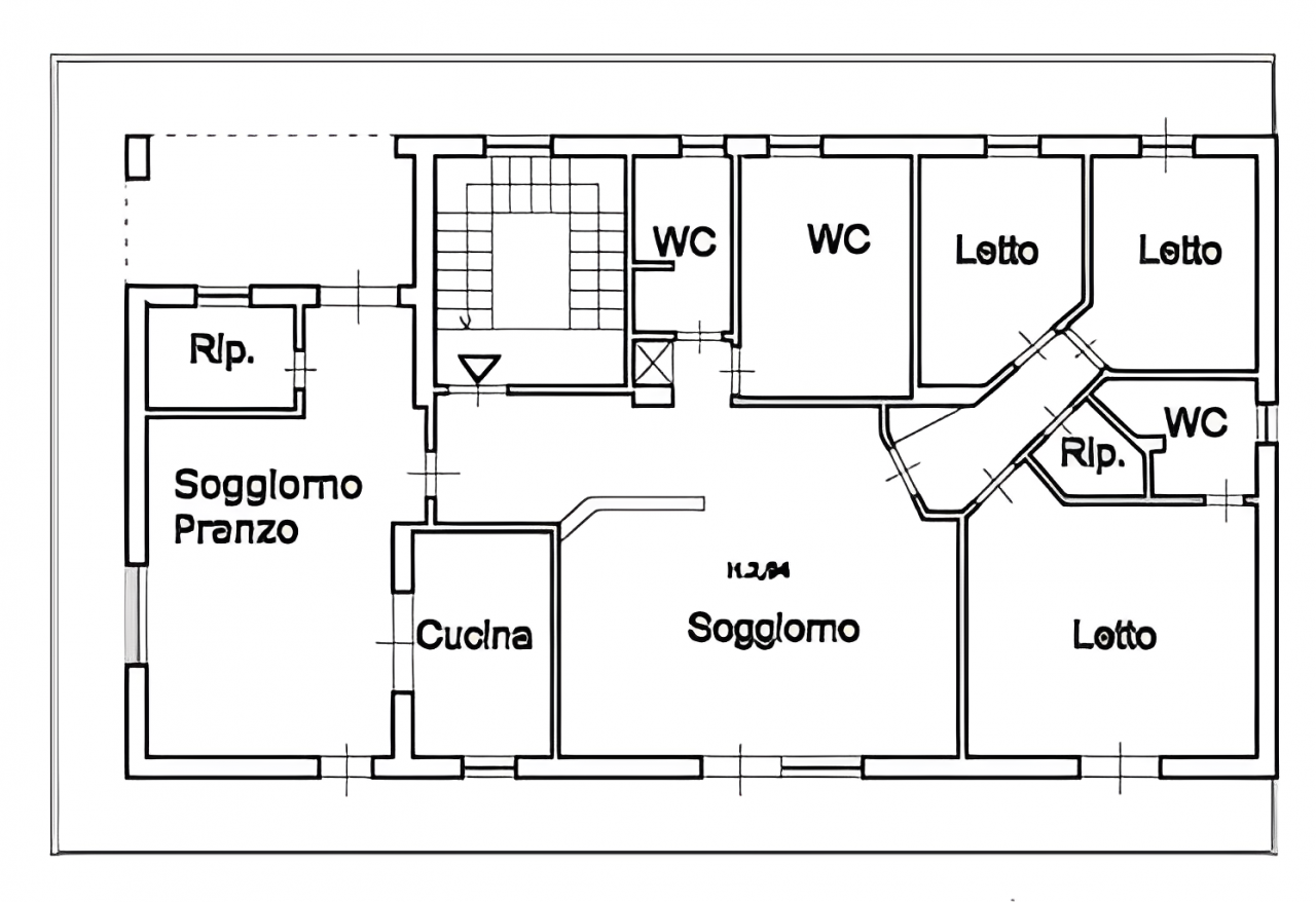 planimetria CASA SINGOLA ALL'ASTA IN C. DA OLIVI, ALTAVILLA MILICIA (PA) - 1