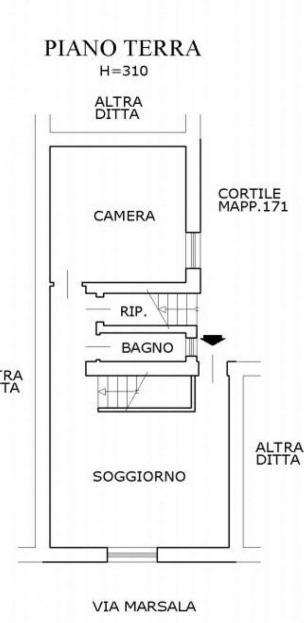 planimetria BILOCALE CON CANTINA ALL'ASTA IN VIA MARSALA, LEGNANO (MI) - 1