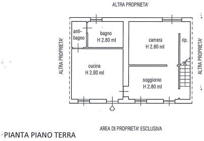 planimetria ABITAZIONE SU DUE LIVELLI CON ACCESSORI ALL'ASTA IN CORSO AMEDEO D'AOSTA, ROBBIO (PV) - 1