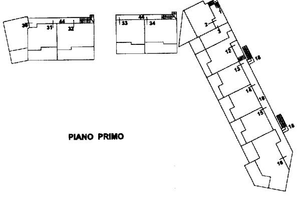 planimetria AMPIO TRILOCALE, POSTI AUTO E CANTINE ALL'ASTA IN VIA LONDRA, CASTELSARDO (SS) - 1